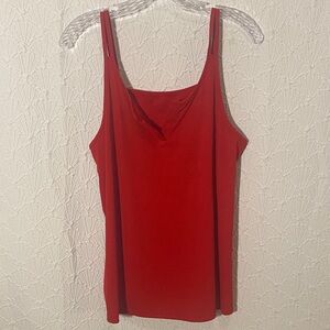 Elegant Red Camisole Top